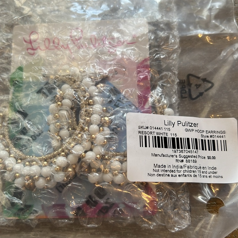 Lilly Pulitzer Beaded Hoop Earrings - Picture 5 of 10